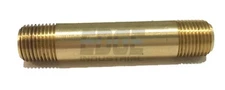 BRASS NIPPLE 1/8" X 1/8", 2" LENGTH, MALE NPT MNPT FUEL/AIR/WOG