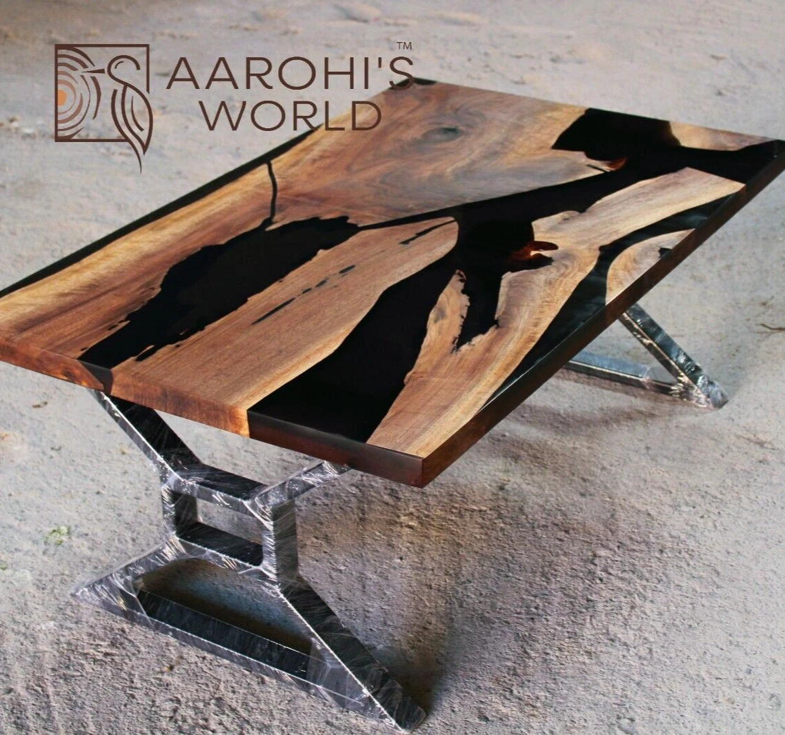 Walnut resin coffee online table