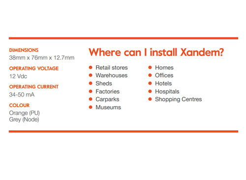 XANDEM MOTION SENSOR KIT TOMOGRAPHIC DETECTION HOME COMMERCIAL SECURITY TMD - Foto 6 di 8