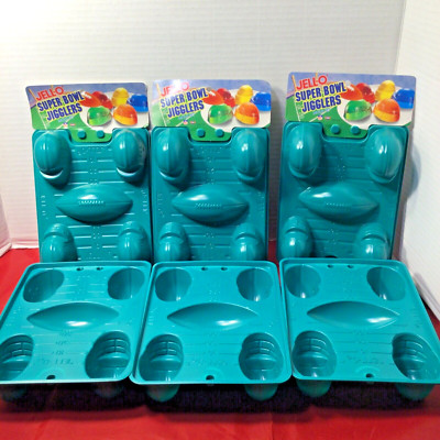 Jell-O Shot Mold Superbowl NFL Jiggler Lot of 6 Football & Helmets Jello