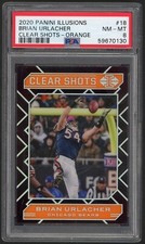 2020 Panini Illusions Brian Urlacher Bears #18 PSA 8 NM-MT Clear Shots Orange