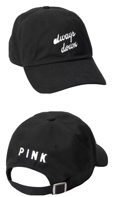 Victoria s Secret PINK Always Down Baseball Cap Black O/S