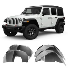 For 2018-2026 Jeep Wrangler JL Front & Rear Inner Fender Liners Flare Aluminum