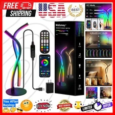 Dimmable Smart App RGB Table Lamp - Elegant USB Nightstand Light with Music Sync