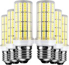 E26 LED Corn Light Bulb 200w Equivalent 2500 Lumen 5000K White 20W Pack of 6