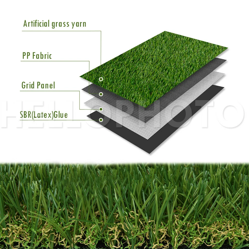 10-80SQM Artificial Synthetic Grass Turf Plastic Green Fake Plant Lawn Flooring - image 4 of 4