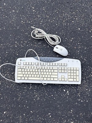 Vintage Gateway 2000 PS/2 Maxi Switch Keyboard 7000598 and roller mouse. 1-owner