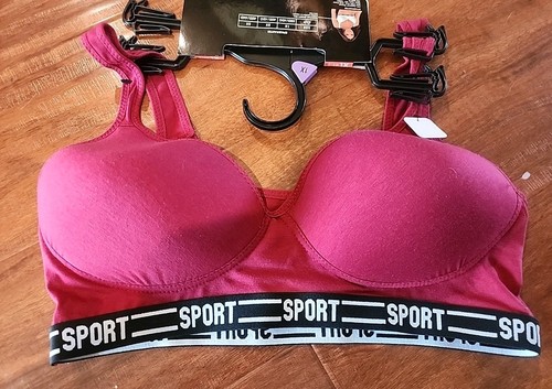Workout Lady Princess Mikrofaser gepolsterter Sport BH 2er Pack Größe 1X 38D / 40C - Bild 5 von 6