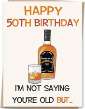 Funny 50th Birthday Cards Gifts for Men Women  Happy 8.0 x 5.3 inches,