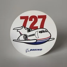 NEW! Boeing 727 Airplane Vinyl Sticker(4 In Diameter) Free Shipping