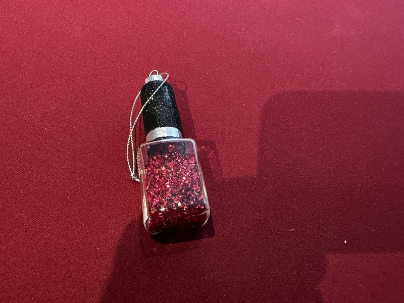 Lipstick Ornament Red sparkly