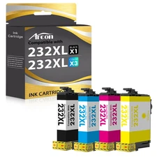4PK 232XL 232XL T232 XL Ink Cartridges for Epson WF-2930 WF-2950 XP-4200 XP-4205