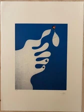 Joan Miro "Hand Chasing a Bird" Limited Signed (10/200) Off Set  Lithograph