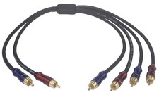RCA Stereo Audio Splitter - Male to Dual 6.5 ft 200 cm , Black