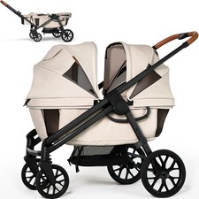 Wagon Stroller for 2 , All-Terrain with Removable UV-Protection Canopy, Adjus...