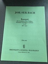    Flute Sheet Music / J.S. Bach  Triple Concerto for Flute, Violin and