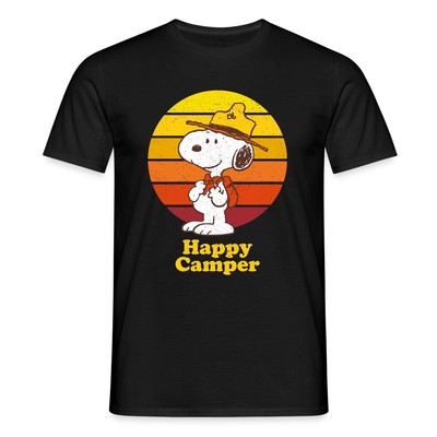 Peanuts Snoopy Happy Camper Camping Männer T-Shirt