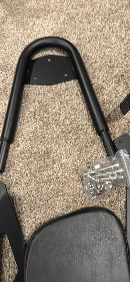 Detachable Backrest Sissy Bar Replacement for Yamaha Bolt Rear with Luggage Rack - Image 3 of 4