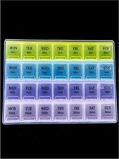 Weekly Pill Box 7 Day 28 Compartment Tablet Organiser Medicine Storage Dispenser