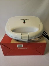 Chefmate Sandwich Maker Non-stick Coated Plates 2 Slices Open Box