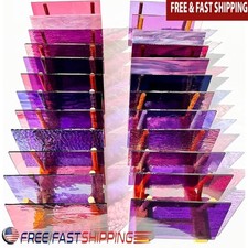 Stained Glass Sheets Variety Pack 24 Pieces Mosaic Crafts Easy to Cut 6x4 In. US