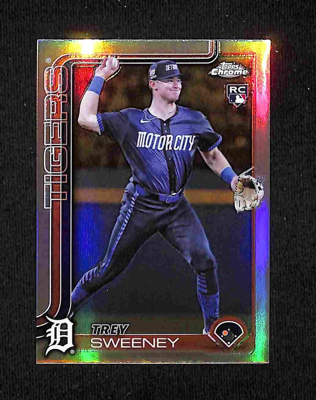 2025 Topps Chrome - Trey Sweeney Chrome Refractor #6 Detroit Tigers RC