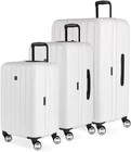 New SwissGear Wanderlust Pro Expandable Spinner Luggage White 3PCs Set 20/24/28