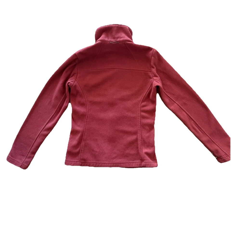Jaqueta feminina Columbia de lã com zíper extra pequena vermelha - Imagem 3 de 4
