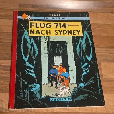 Tim und Struppi Flug 714 nach Sidney Carlsen Erstauflage 1969 (Z1) Hergé Tintin 