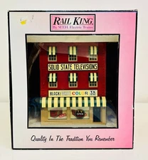 MTH Solid State Televisions 3 Story City Building w/ Fire Escape & Blinking Sign