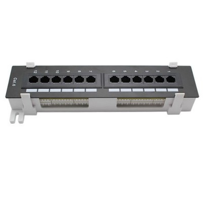 RJ45 12 Port Cat6 Patch Panel Networking Tool Kit Wandmontage Rack mit Klam3463