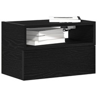 Wand-Nachttisch Schwarz 45X26X28,5 Cm