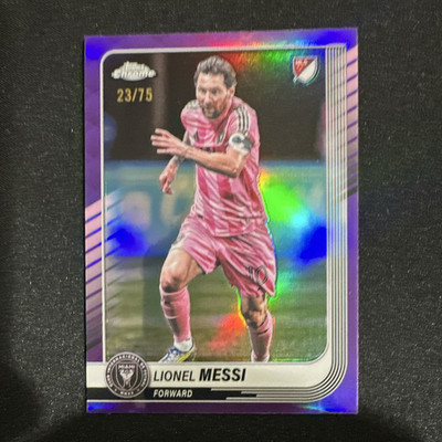 Topps 2025 Chrome MLS Lionel Messi /75 #10 Inter Miami CF Serial Numbered