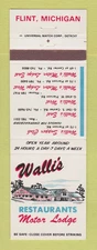Matchbook Cover - Walli's Restaurants Motor Lodge Flint MI