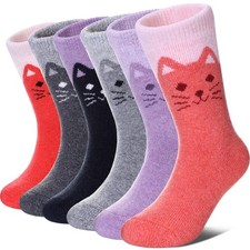 Wool Socks For Kids Boys Girls Winter Warm Wool Hiking Thick Boot Cozy Crew