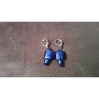 Blue Glass Beads Dangle Earrings Matching Blue Wire Silver Tone Leverbacks — photo 6