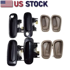 COMPLETE 8PCS Inside Outside Door Handles For 98-02 Toyota Corolla Full Set