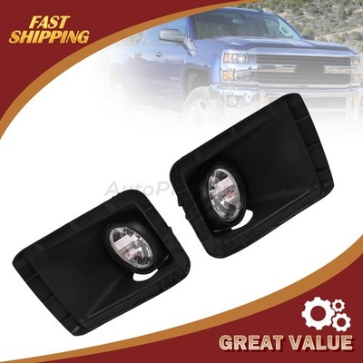 For 2015-2020 Silverado 2500HD 3500 Fog Lamp Bezel Front Driver & Passenger Side