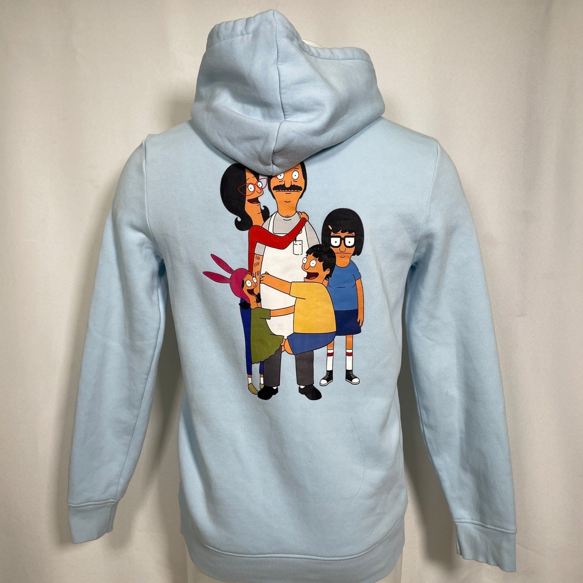 Bobs Burgers Belcher Family H&M Light Blue Pullover Hoodie Men
