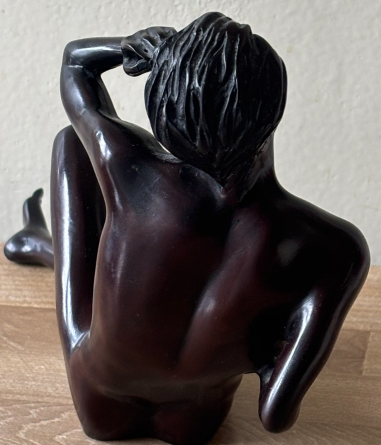 Nude Male Brushed/Polished Bronze Statue German Expressionist Style | eBay