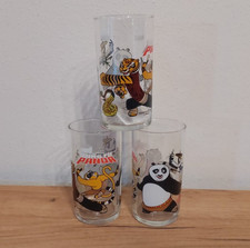 DreamWorks Kung Fu Panda , 3 Gl&auml;ser Glas ca. 11,5 cm hoch