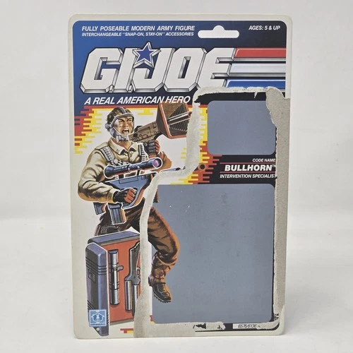 Bullhorn 1989 G.I. Joe 6576 Full File Card Back Uncut Hasbro Vintage