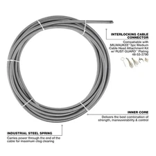 Milwaukee 1/2Inch X 75' Inner Core Drum Cable