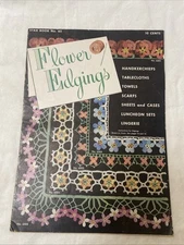 Vintage 1949 Flower Edgings Crochet Patterns Star Book No 65 American Thread Co 