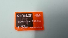 256MB SanDisk Memory Stick Pro Duo Sony PSP Memory Card Clear Orange