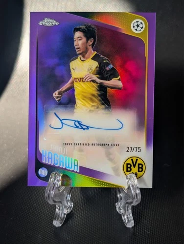 2025-26 Topps Chrome UCC Shinji Kagawa Purple Auto /75
