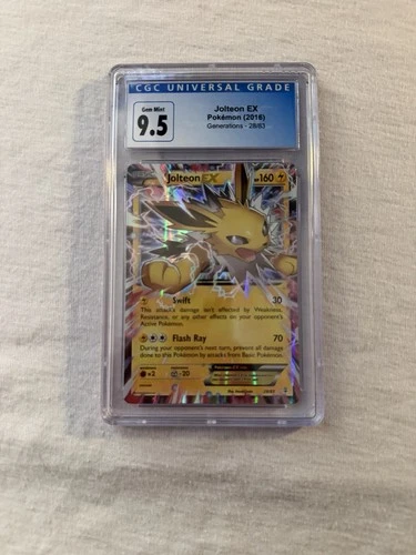 Pokémon TCG Jolteon EX Generations Holo 160 HP 28/83 CGC 9.5
