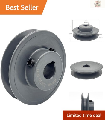 #ad 5 8 inch Bore V Belt Pulley 3 Inch OD Cast Iron Sheave for Power Transmission $26.99