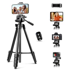 64” PHONE&TABLET IPHONE WIRELESS REMOTE PHONE HOLDER TRIPOD STAND - BLACK