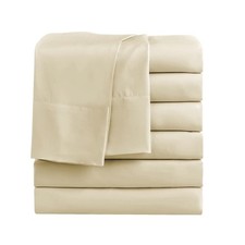 FreshCulture Queen Flat Sheets Only, Pack of 6, Soft Microfiber Bedding Sheet...
